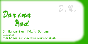 dorina mod business card